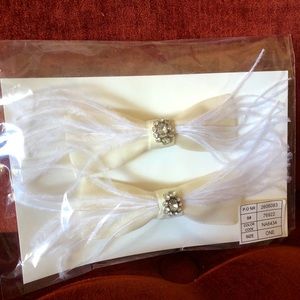 NWT J.Crew Collection Shoe Clips Wedding Feathers